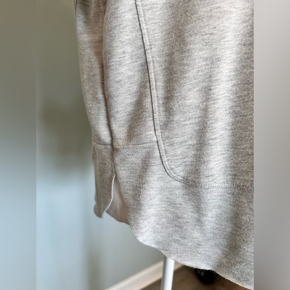 Small Joan Vass soft comfy grey split hem sweatshirt top long sleeve - Picture 5 of 6
